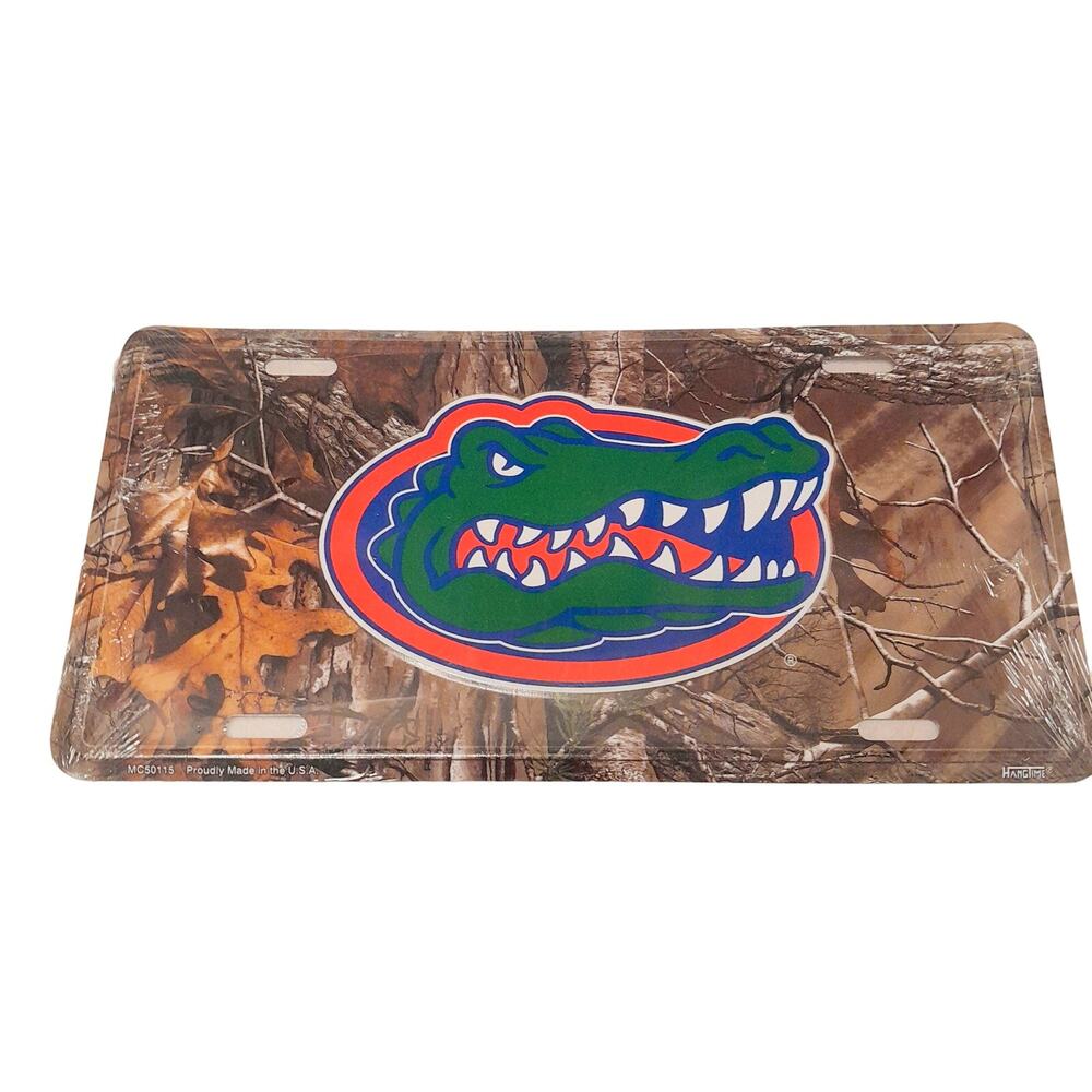 NCAA Florida Gators Metal License Plate Retro Cameo Flat Florida Old Logo New